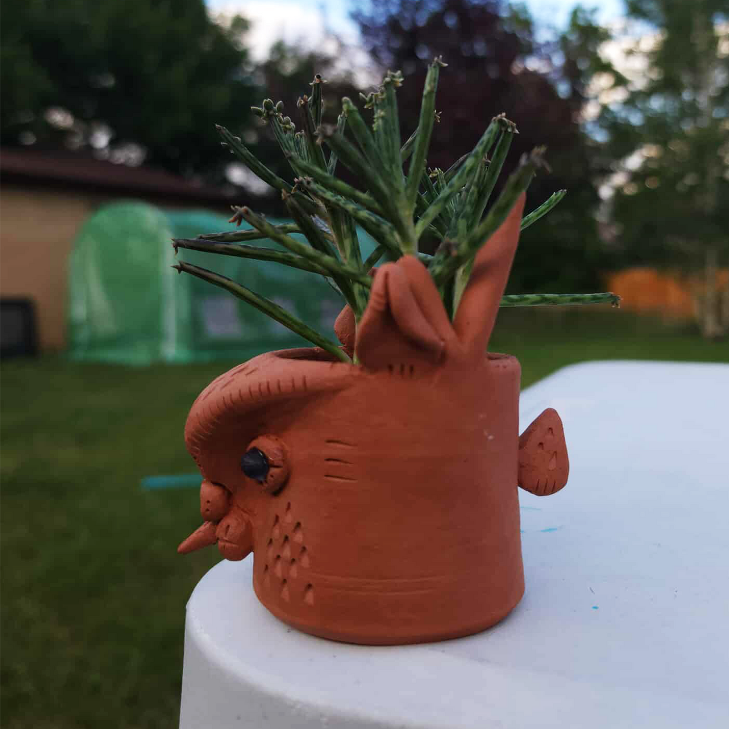 Deer Clay Planter