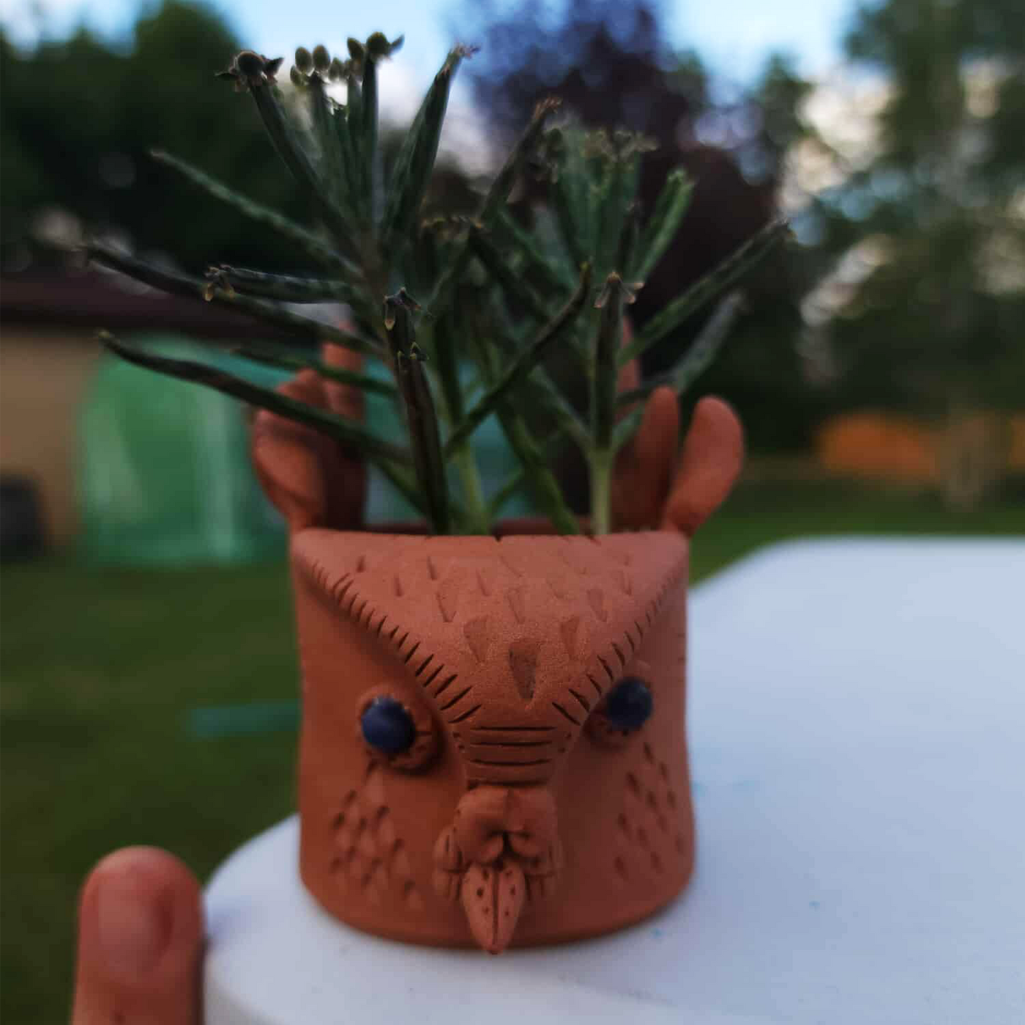 Deer Clay Planter