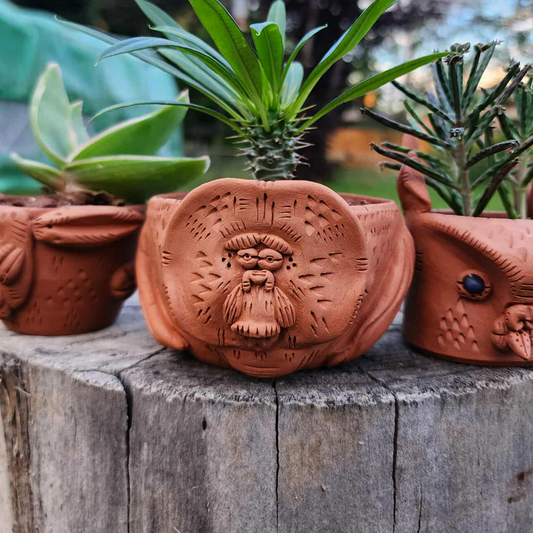 Orangutan Clay Planter