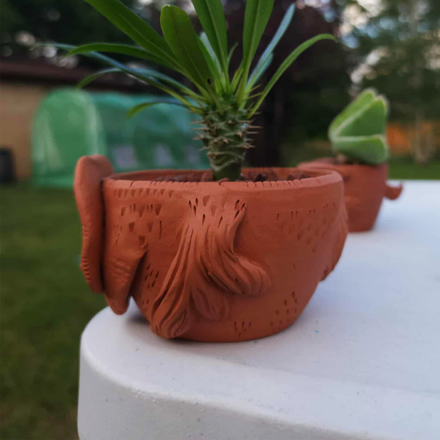 Orangutan Clay Planter
